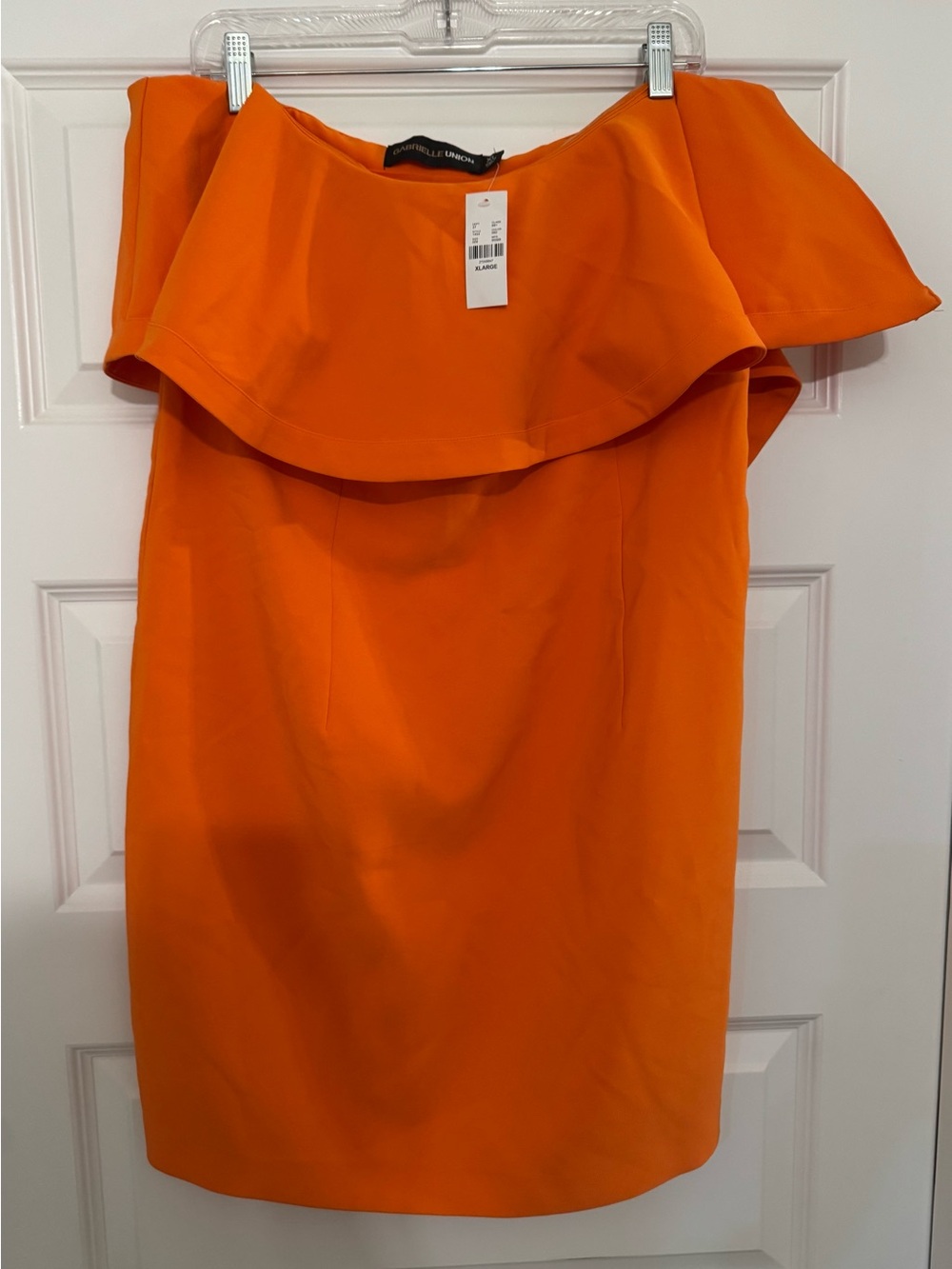 Gabrielle Union Strapless Orange Dress